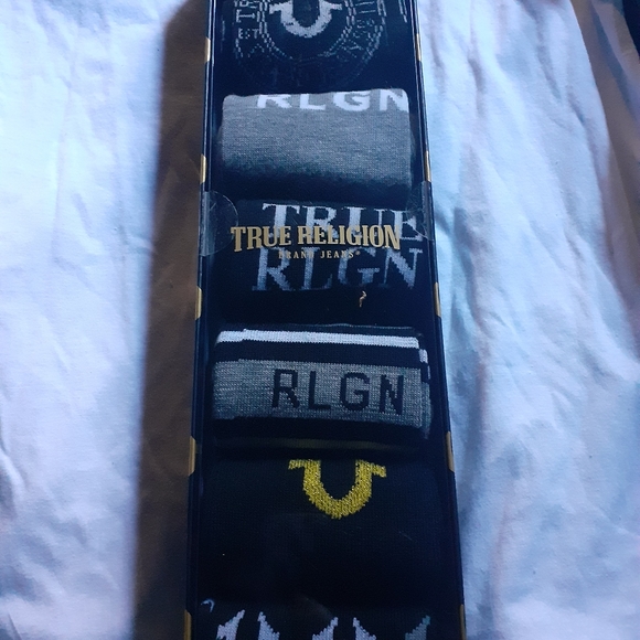 🧦TRUE Religion 7PK Men's Crew Socks - Picture 2 of 7